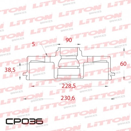 CAMPANA DE FRENO MITSUBISHI MONTERO IO 1.6 3P / 1.8 5P - 99/.. TRAS.DIAM.278MM CUBO 229MM BD7040