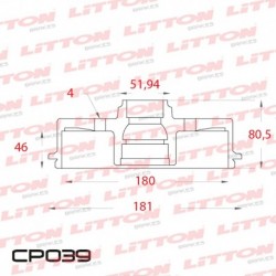 CAMPANA DE FRENO TRASERO 180MM - BD4735