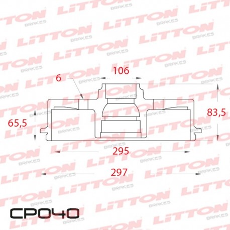 CAMPANA DE FRENO TOYOTA HILUX 4X4 (TODOS) - 92/04 TRAS.DIAM.343,5MM CUBO 295MM BD5191