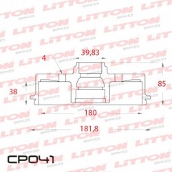 CAMPANA DE FRENO CHEVROLET CELTA 1.4 8V - 03/.. TRAS.C/MAZADIAM.216MM CUBO 180MM BD3084