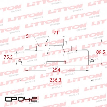 CAMPANA DE FRENO FORD RANGER 2.3 NAFTA - 01/.. TRAS.DIAM.298MM CUBO 254MM BD7931