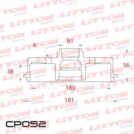 CAMPANA DE FRENO HONDA FIT 1.4 - 03/08 TRAS.DIAM.224MM CUBO 180MM BD3903