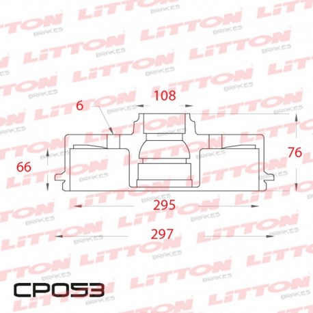 CAMPANA DE FRENO TOYOTA HILUX 4X2 3.0 D / TDI / D-4D - 05/.. TRAS.DIAM.344MM CUBO 295MM BD4212