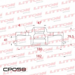 CAMPANA DE FRENO CHERY QQ 1.1 - 10/.. TRAS.C/MAZADIAM.205,5MM CUBO 180MM BD6033