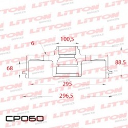 CAMPANA DE FRENO NISSAN FRONTIER 2.8 TD 4X2 / 4X4 - 02/.. TRAS.DIAM.336MM CUBO 295MM BD0022