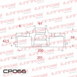 CAMPANA DE FRENO HONDA CIVIC TODOS - 91/00 TRAS.DIAM.239MM CUBO 200MM BD3901