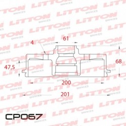 CAMPANA DE FRENO HONDA CITY 1.5 16V - 09/14 TRAS.DIAM.246MM CUBO 200MM BD3902