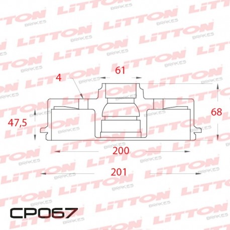 CAMPANA DE FRENO HONDA CITY 1.5 16V - 09/14 TRAS.DIAM.246MM CUBO 200MM BD3902