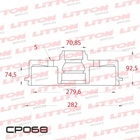 CAMPANA DE FRENO CHEVROLET BLAZER TODOS - 97/11 TRAS.DIAM.322MM CUBO 279,5MM BD3967