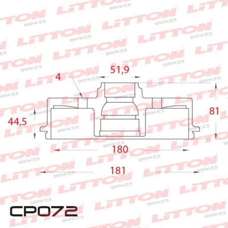 CAMPANA DE FRENO  TRASERO 180mm - BD4732