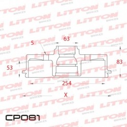 CAMPANA DE FRENO TRASERO 254MM -