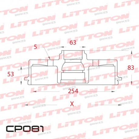 CAMPANA DE FRENO TRASERO 254MM -