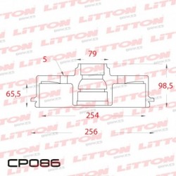 CAMPANA DE FRENO TRASERO 254MM -