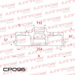 CAMPANA DE FRENO TRASERO 254MM -