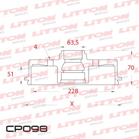 CAMPANA DE FRENO FORD ECOSPORT 1.5 NEW - 18/.. TRAS.DIAM.273MM CUBO 228MM BD5218