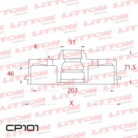 CAMPANA DE FRENO TRASERO 203MM -