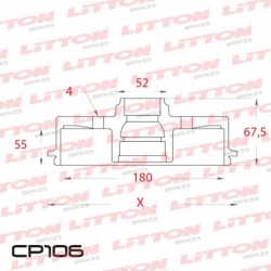 CAMPANA DE FRENO TRASERO 180MM -