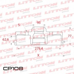 CAMPANA DE FRENO DELANTERO-TRASERO 279,4MM -