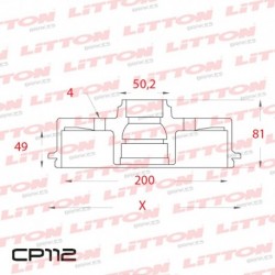 CAMPANA DE FRENO TRASERO 200MM -