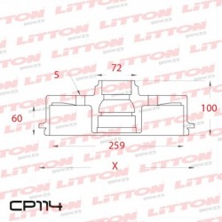 CAMPANA DE FRENO TRASERO 259MM -