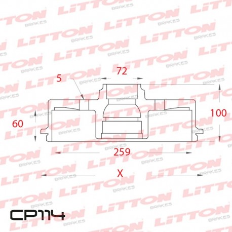 CAMPANA DE FRENO TRASERO 259MM -