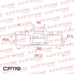 CAMPANA DE FRENO TRASERO 260MM - BD0010