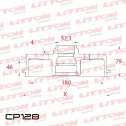 CAMPANA DE FRENO TRASERO 180MM -