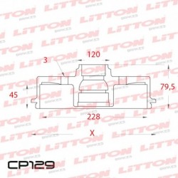 CAMPANA DE FRENO TRASERO 228MM -