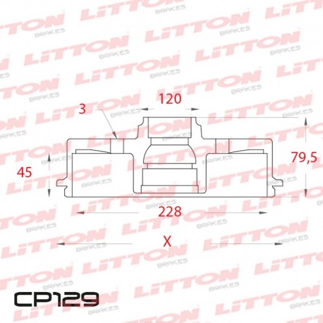 CAMPANA DE FRENO TRASERO 228MM -