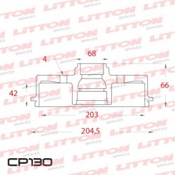 CAMPANA DE FRENO NISSAN TIIDA 1.8 - 07/.. TRAS.DIAM.239MM CUBO 203MM BD4739