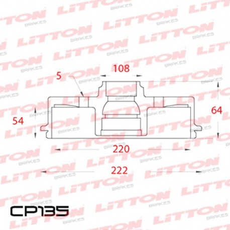 CAMPANA DE FRENO TRAS SUZUKI GRAND VITARA /VITARA (DIAMETRO 262MM-ALTURA 64MM-AGUJEROS 5)