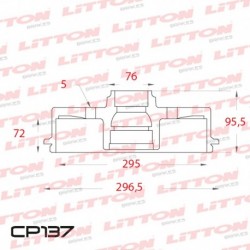 CAMPANA DE FRENO VW AMAROK 2.0 TDI - 09/.. TRAS.DIAM.335MM CUBO 294,5MM BD6383