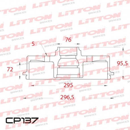 CAMPANA DE FRENO VW AMAROK 2.0 TDI - 09/.. TRAS.DIAM.335MM CUBO 294,5MM BD6383