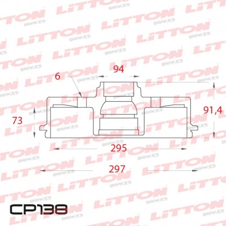 CAMPANA DE FRENO MITSUBISHI L-200 TRITON - 08/.. TRAS.DIAM.343MM CUBO 295MM BD7020