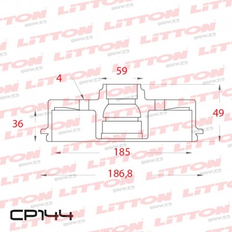 CAMPANA DE FRENO FIAT MOBI 1.0 - 16/.. TRAS.DIAM.219MM CUBO 185MM BD8930