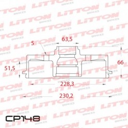 CAMPANA DE FRENO FORD FOCUS FOCUS II - 08/.. TRAS.DIAM.271MM CUBO 228MM BD3961