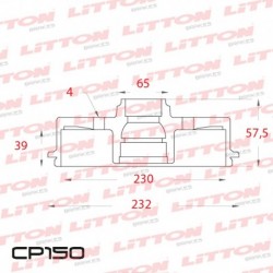 CAMPANA DE FRENO VW SAVEIRO 1.6 NUEVA - 10/.. TRAS.DIAM.270MM CUBO 230MM BD6284