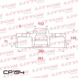 CAMPANA DE FRENO TRASERO 280MM -