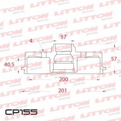 CAMPANA DE FRENO CHEVROLET AVEO 1.6 - 04/.. TRAS.DIAM.230MM CUBO 200MM BD4909