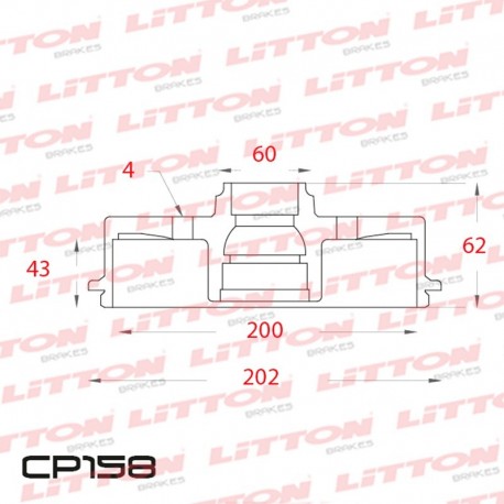 CAMPANA DE FRENO CHEVROLET COBALT 1.8 - 13/.. TRAS.DIAM.244MM CUBO 200MM BD3546