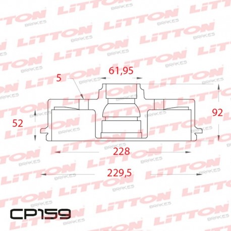 CAMPANA DE FRENO TRASERO 228MM - BD4038