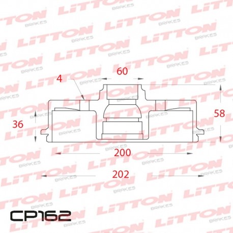 CAMPANA DE FRENO CHEVROLET ONIX 1.4 - 13/.. TRAS.DIAM.235MM CUBO 200MM BD3551