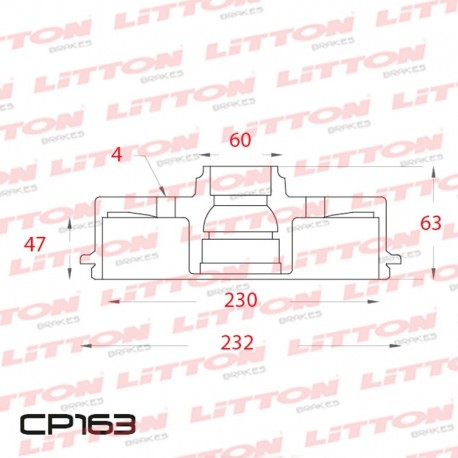 CAMPANA DE FRENO CHEVROLET SPIN 1.8 - 12/.. TRAS.DIAM.274MM CUBO 229,5MM BD3552