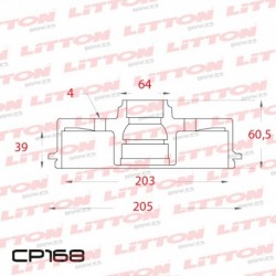 CAMPANA DE FRENO TRASERO 203MM - BD4423