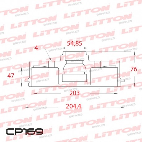 CAMPANA DE FRENO RENAULT LOGAN 2014 CON MAZA TRASERO 203MM - BD3109