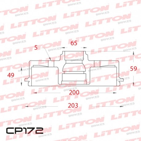 CAMPANA DE FRENO VW FOX TODOS - 03/.. TRAS.DIAM.240MM CUBO 200MM BD9617