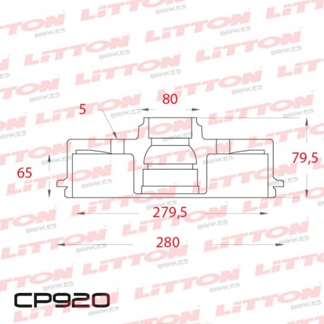 CAMPANA DE FRENO FORD F100 TODOS - 66/81 DEL.DIAM.324MM CUBO 279,5MM BD0210