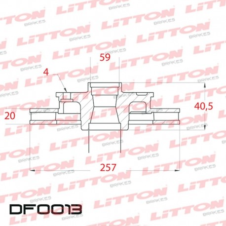 DISCO DE FRENO VENTILADO DELANTERO 257mm - BD5056