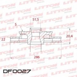 DISCO DE FRENO VENTILADO BMW 316 SALOON / TOURING / COMPACT - 99/05 DELANTERO DIAM.286MM CUBO 22MM