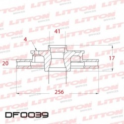 DISCO DE FRENO VENTILADO CHEVROLET CORSA 1.6 16V - 93/96 DELANTERO GSIDIAM.256MM CUBO 19,9MM